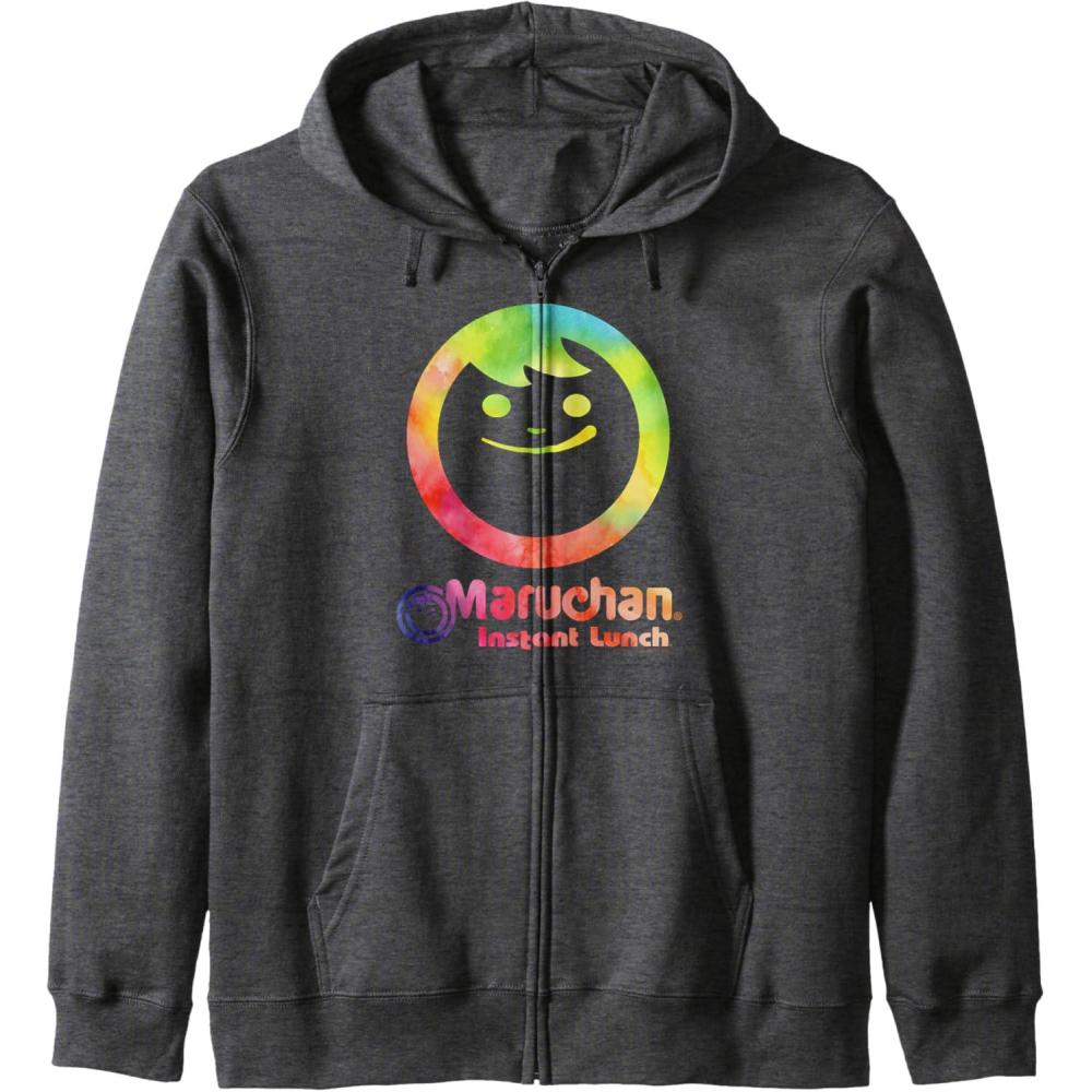 image:imageMaruchan Instant Lunch Color Pop Classic Retro Logo Zip HoodieDark Heather Grey
