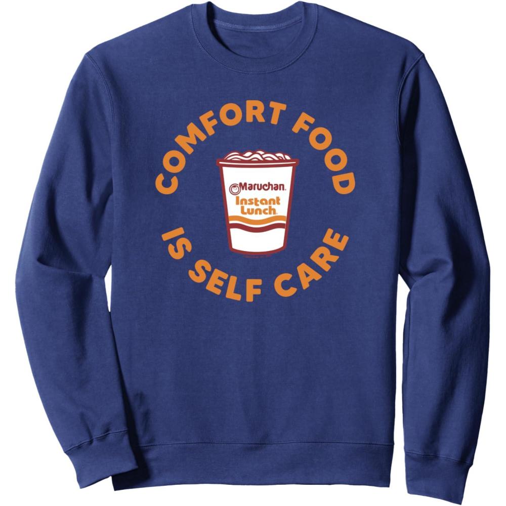 image:imageMaruchan Instant Lunch Comfort Food Is Self Care Ramen Cup SweatshirtNavy Blue