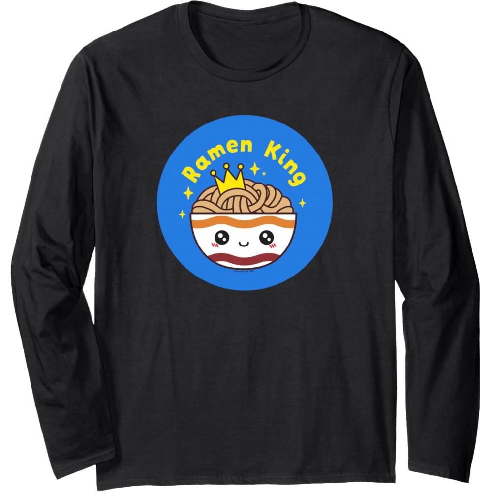 image:imageMaruchan Instant Lunch Cute Kawaii Ramen King Bowl Logo Long Sleeve TShirtBlack