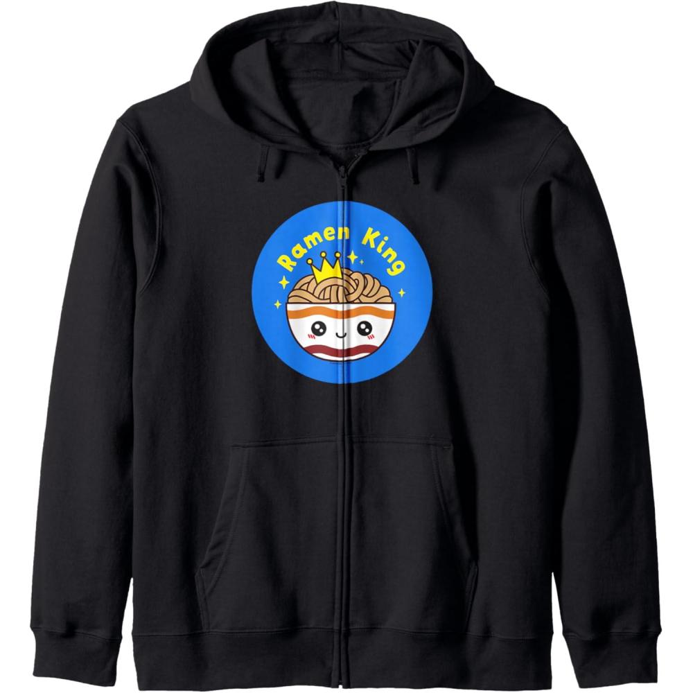 image:imageMaruchan Instant Lunch Cute Kawaii Ramen King Bowl Logo Zip HoodieBlack