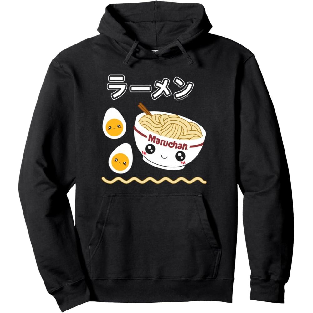 image:imageMaruchan Instant Lunch Cute Ramen Japanese Style Logo Pullover HoodieBlack