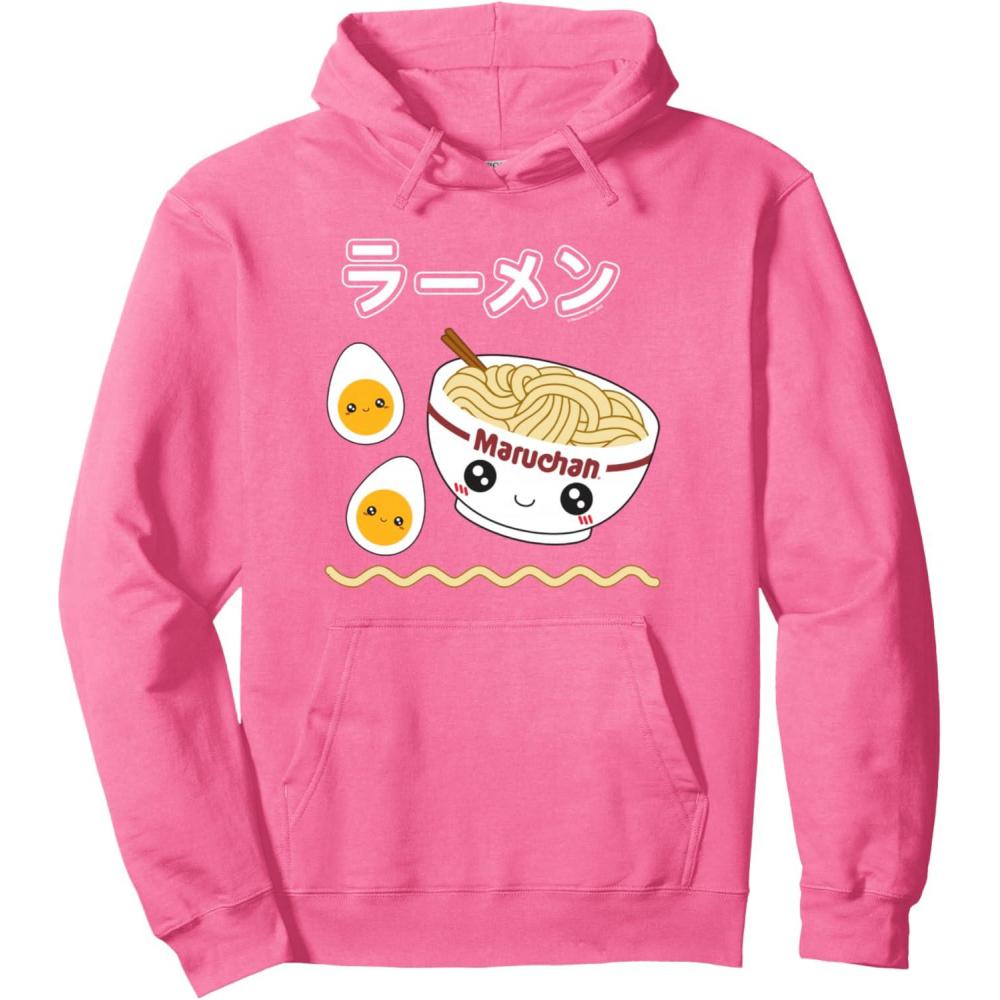 image:imageMaruchan Instant Lunch Cute Ramen Japanese Style Logo Pullover HoodieBright Pink