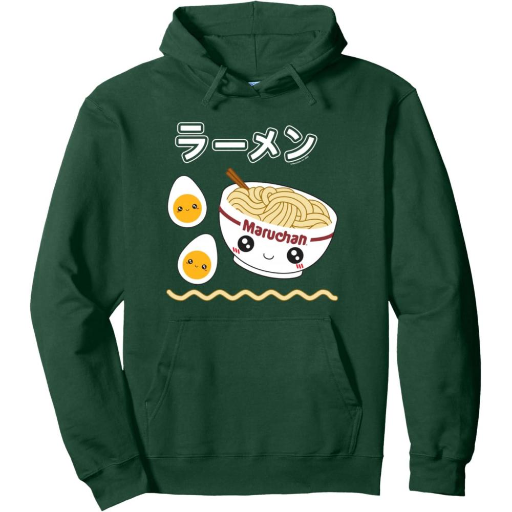 image:imageMaruchan Instant Lunch Cute Ramen Japanese Style Logo Pullover HoodieDark Green