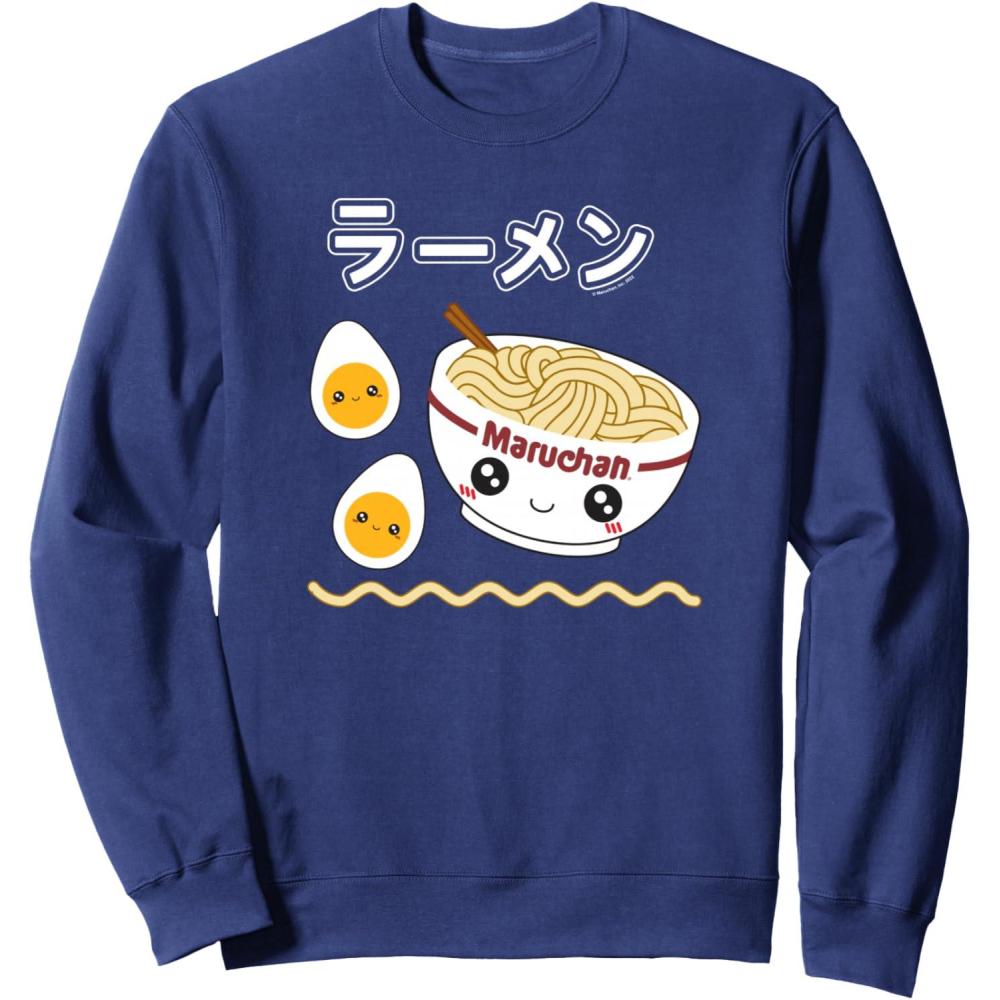image:imageMaruchan Instant Lunch Cute Ramen Japanese Style Logo SweatshirtNavy Blue