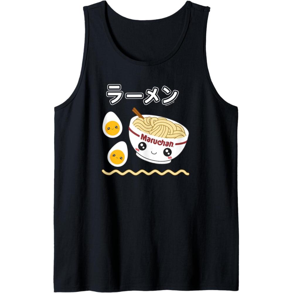 image:imageMaruchan Instant Lunch Cute Ramen Japanese Style Logo Tank TopBlack
