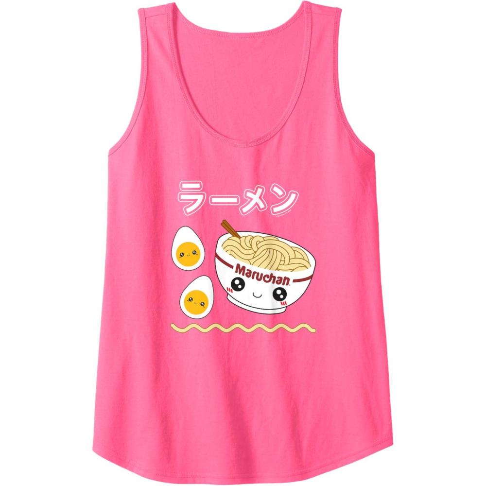 image:imageMaruchan Instant Lunch Cute Ramen Japanese Style Logo Tank TopNeon Pink