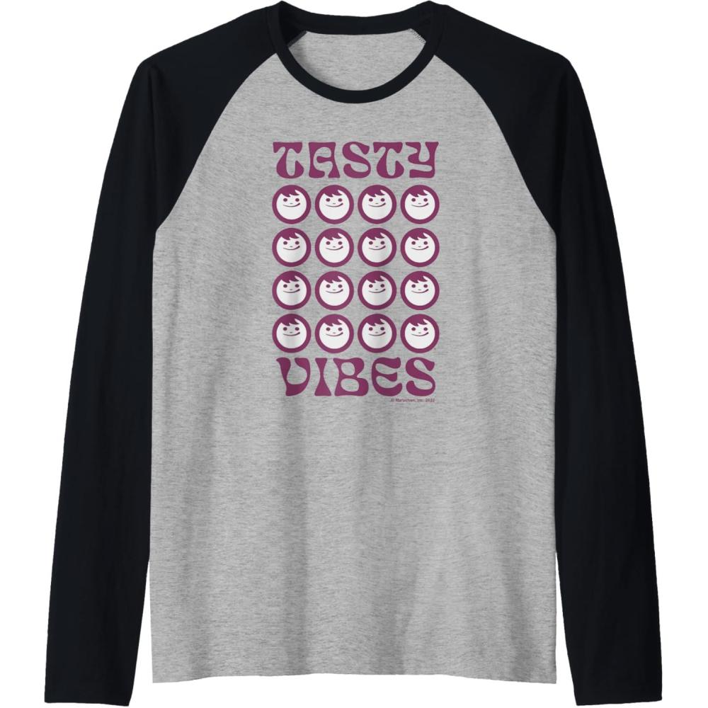 image:imageMaruchan Instant Lunch Groovy Tasty Vibes Grid Logo Raglan Baseball TeeBlackAthletic Heather