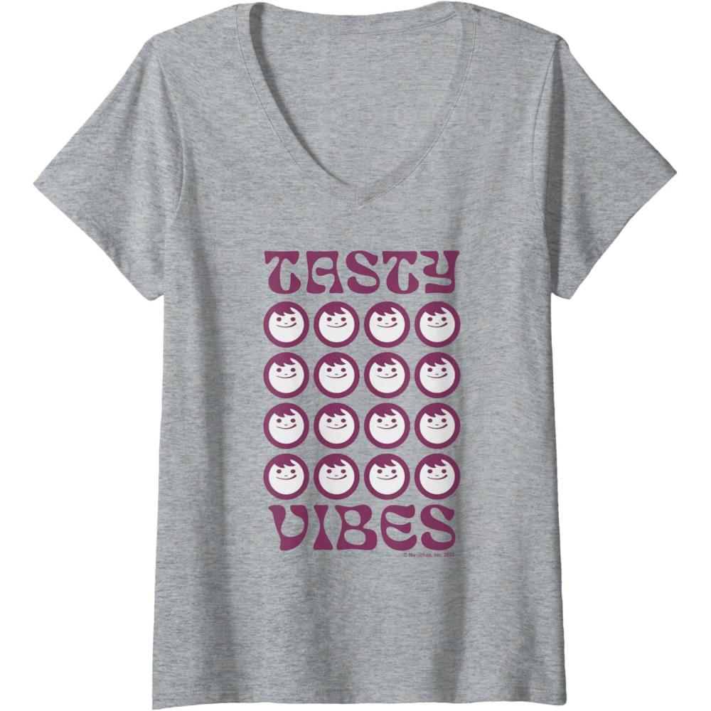 image:imageMaruchan Instant Lunch Groovy Tasty Vibes Grid Logo VNeck TShirtHeather Grey