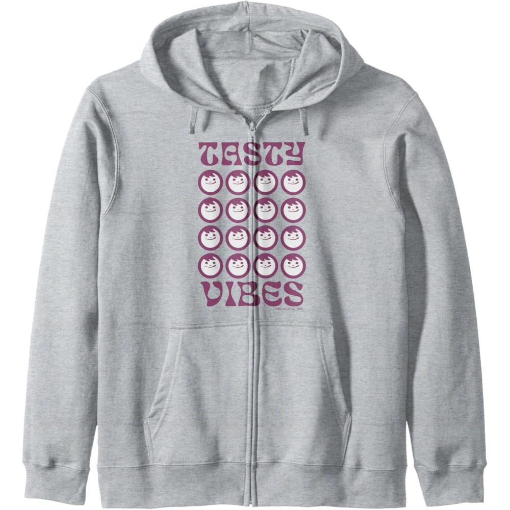 image:imageMaruchan Instant Lunch Groovy Tasty Vibes Grid Logo Zip HoodieHeather Grey