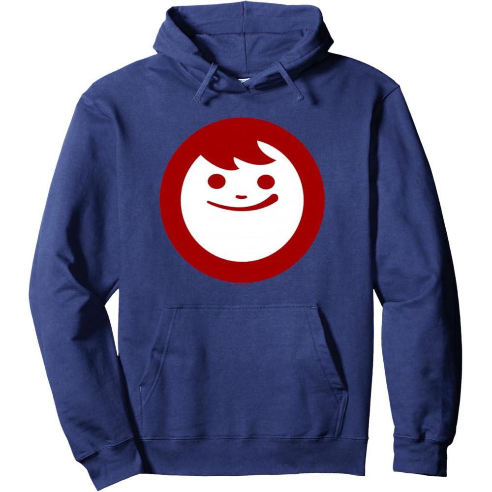 image:imageMaruchan Instant Lunch Happy Face Classic Logo Pullover HoodieNavy Blue