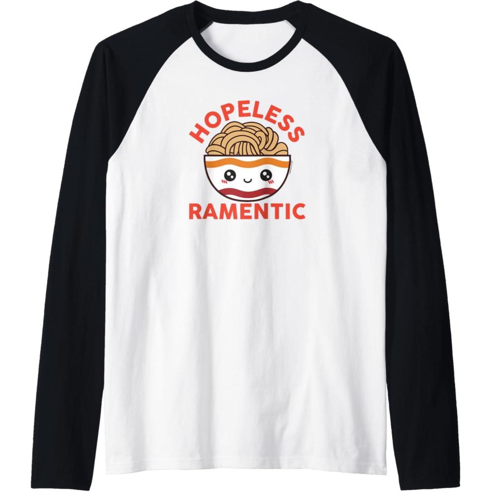image:imageMaruchan Instant Lunch Hopeless Ramentic Cute Bowl Raglan Baseball TeeBlackWhite