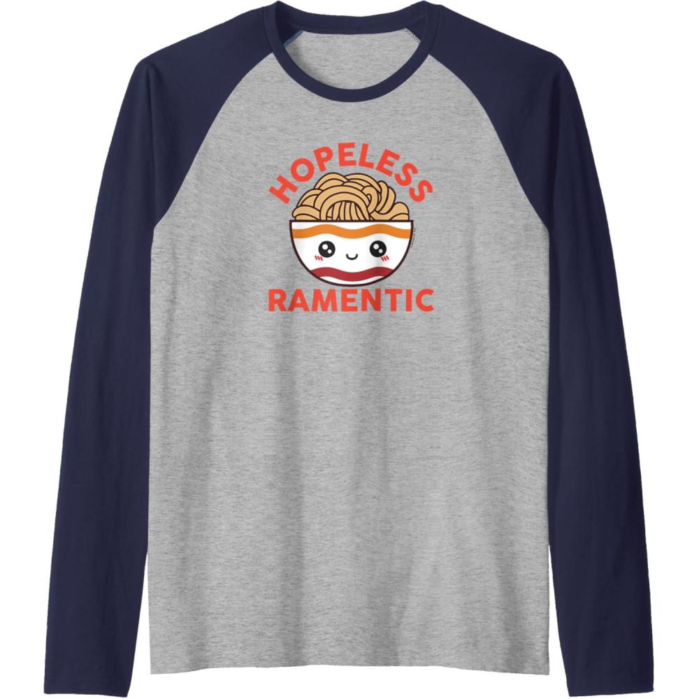 image:imageMaruchan Instant Lunch Hopeless Ramentic Cute Bowl Raglan Baseball TeeNavy BlueAthletic Heather