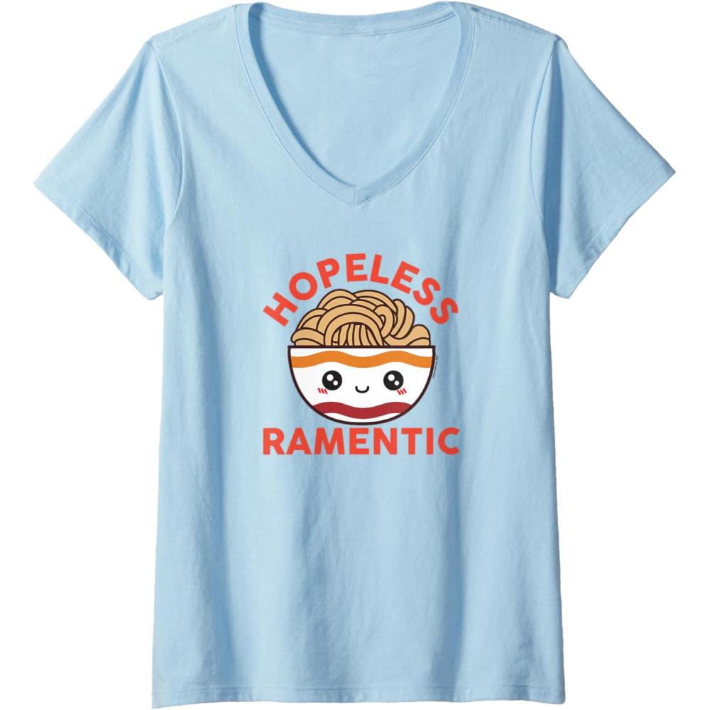 image:imageMaruchan Instant Lunch Hopeless Ramentic Cute Bowl VNeck TShirtBaby Blue