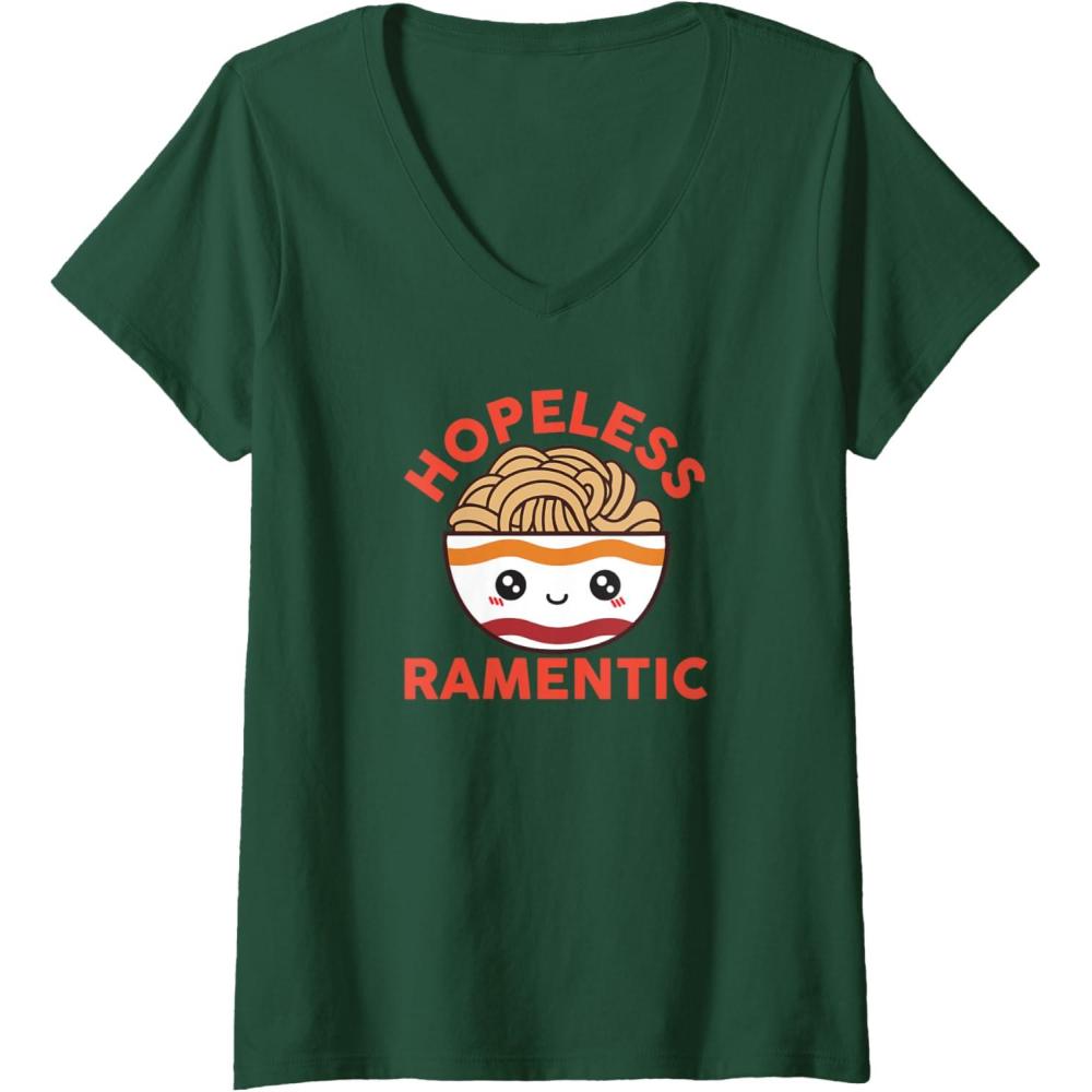 image:imageMaruchan Instant Lunch Hopeless Ramentic Cute Bowl VNeck TShirtDark Green