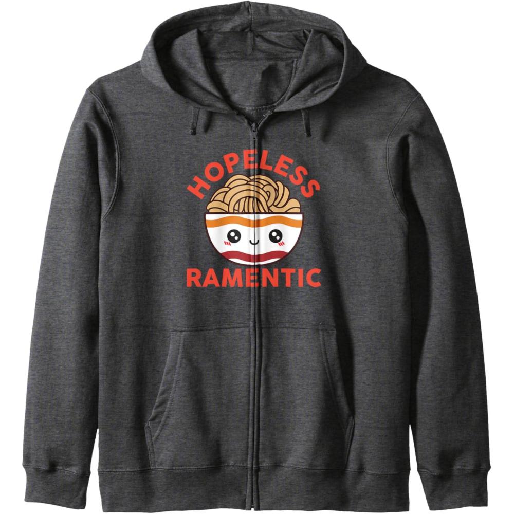image:imageMaruchan Instant Lunch Hopeless Ramentic Cute Bowl Zip HoodieDark Heather Grey