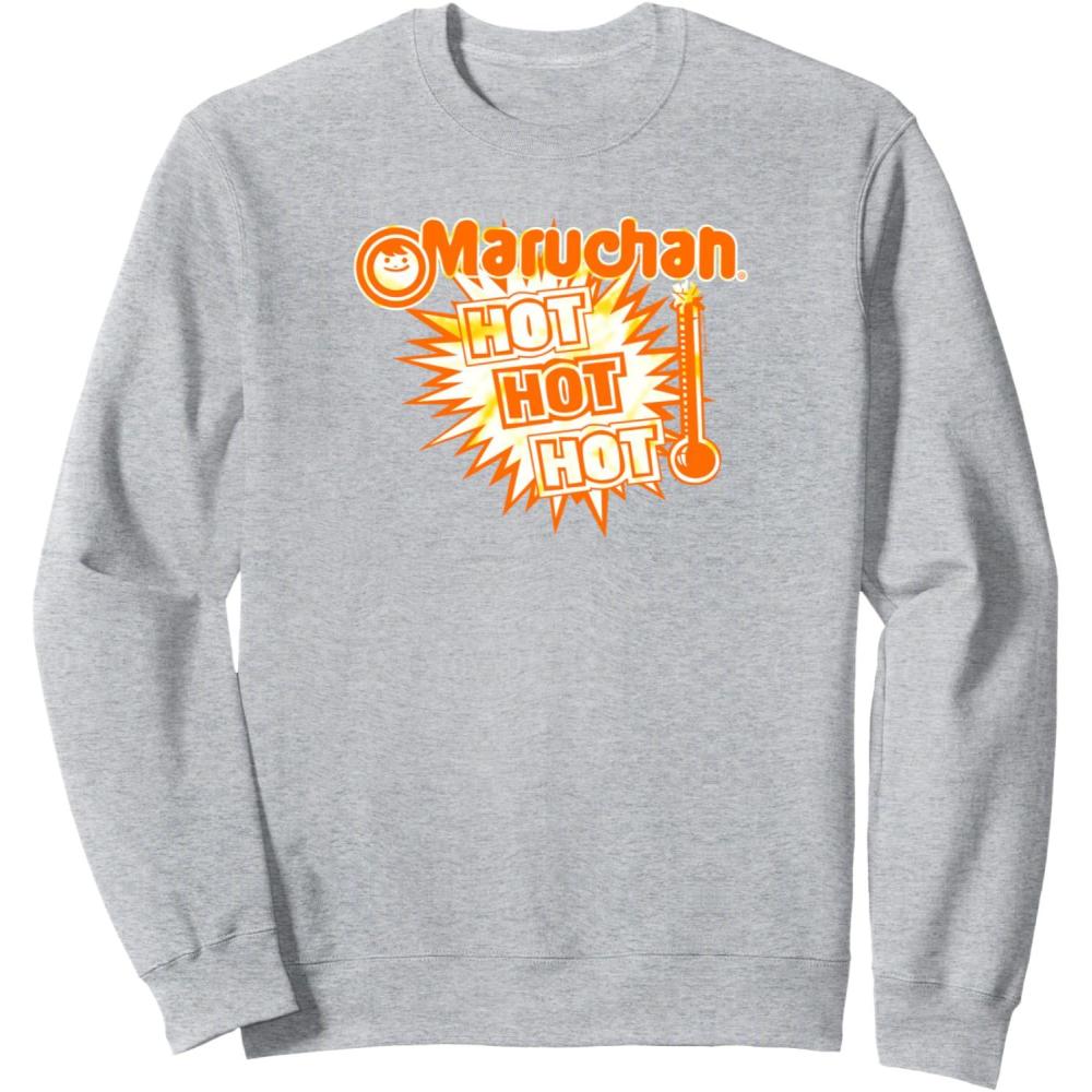 image:imageMaruchan Instant Lunch Hot Hot Hot Thermometer Logo SweatshirtHeather Grey