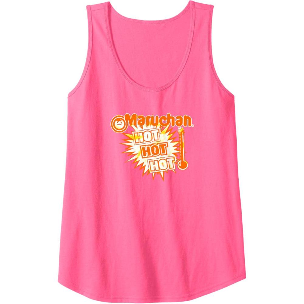 image:imageMaruchan Instant Lunch Hot Hot Hot Thermometer Logo Tank TopNeon Pink