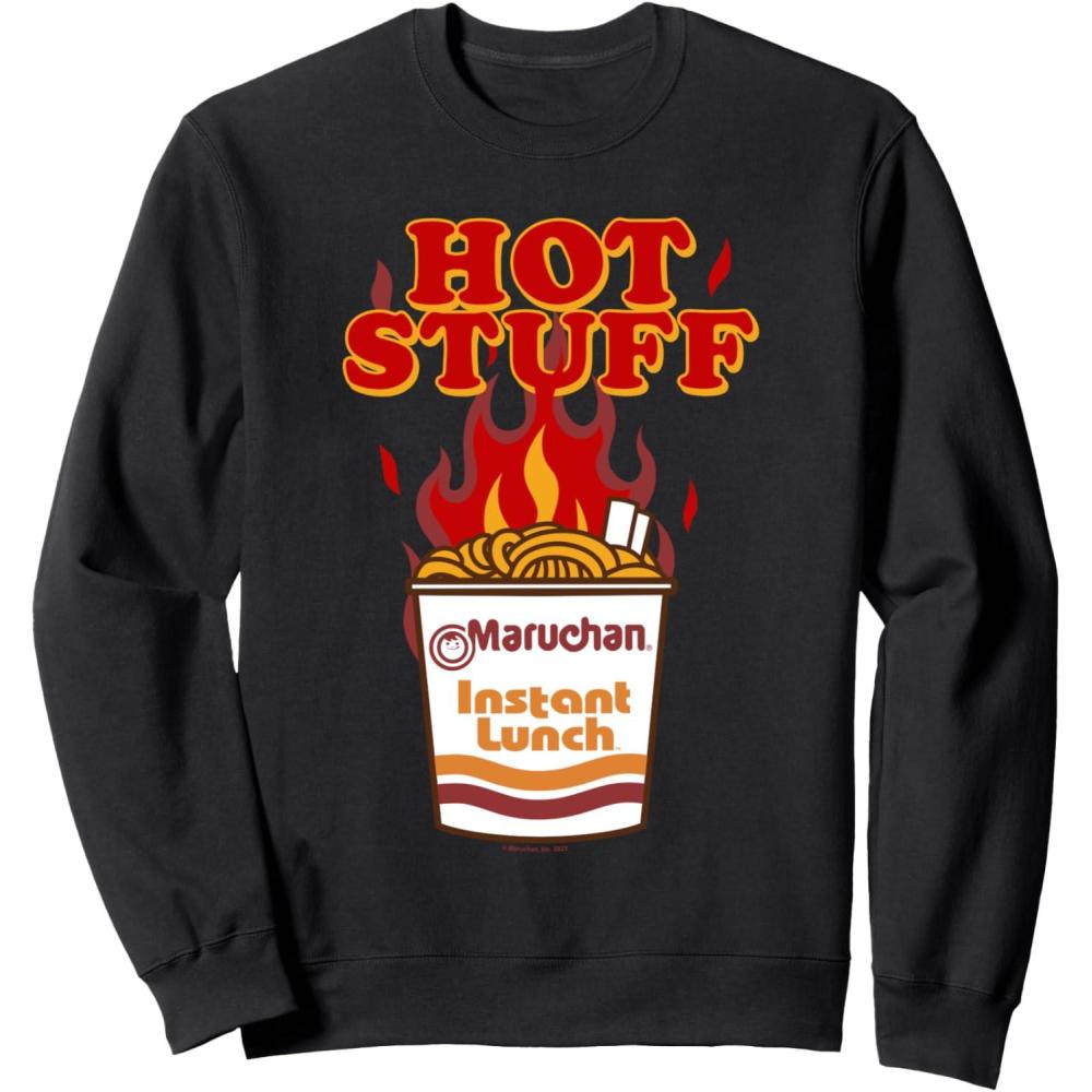 image:imageMaruchan Instant Lunch Hot Stuff Flaming Noodles Retro Shot SweatshirtBlack