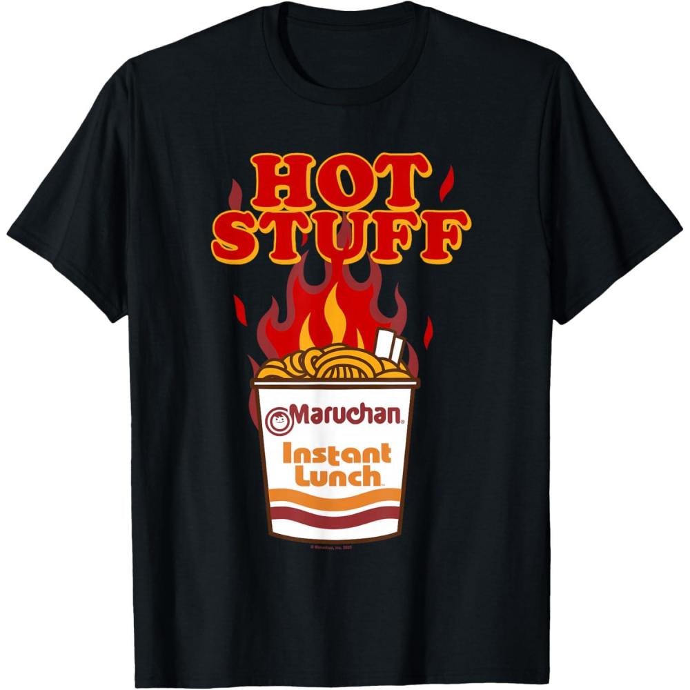 image:imageMaruchan Instant Lunch Hot Stuff Flaming Noodles Retro Shot TShirtBlack