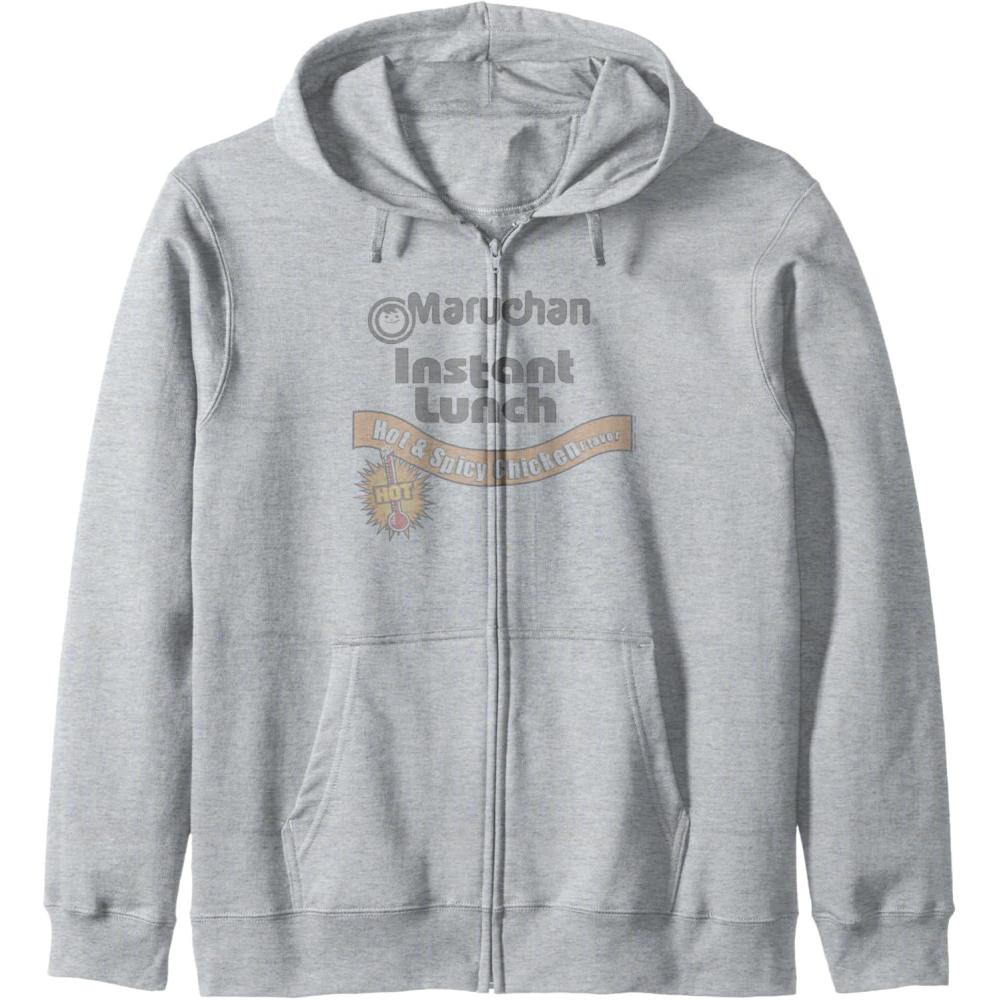 image:imageMaruchan Instant Lunch Hot amp Spicy Chicken Flavor Logo Zip HoodieHeather Grey