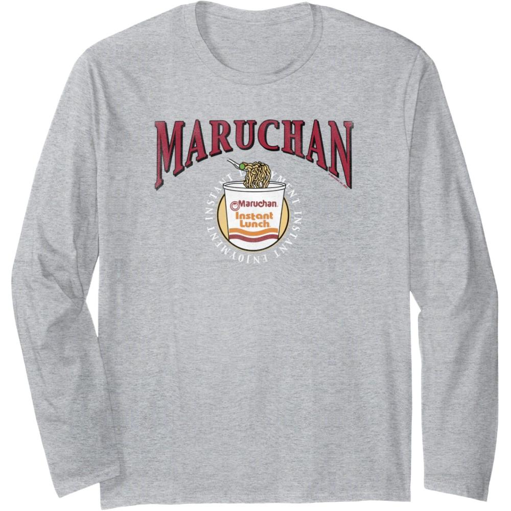 image:imageMaruchan Instant Lunch Instant Enjoyment Logo Long Sleeve TShirtHeather Grey