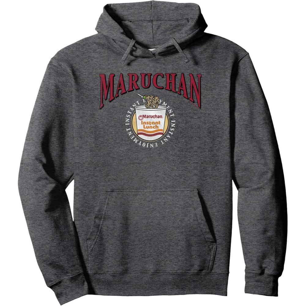 image:imageMaruchan Instant Lunch Instant Enjoyment Logo Pullover HoodieDark Heather Grey