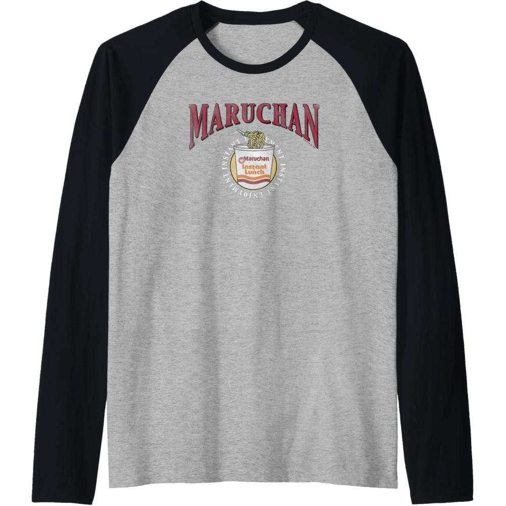 image:imageMaruchan Instant Lunch Instant Enjoyment Logo Raglan Baseball TeeBlackAthletic Heather