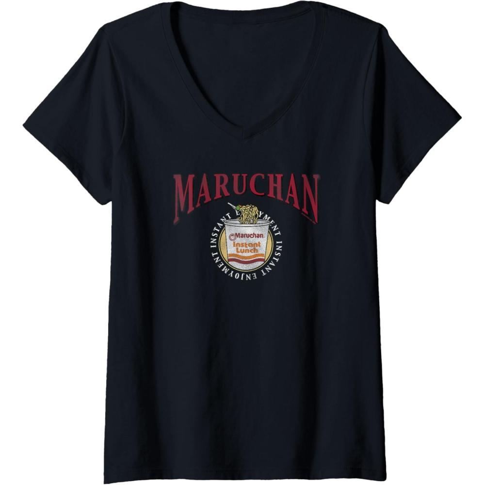 image:imageMaruchan Instant Lunch Instant Enjoyment Logo VNeck TShirtBlack
