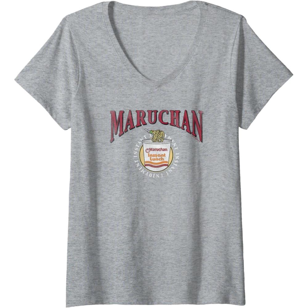 image:imageMaruchan Instant Lunch Instant Enjoyment Logo VNeck TShirtHeather Grey