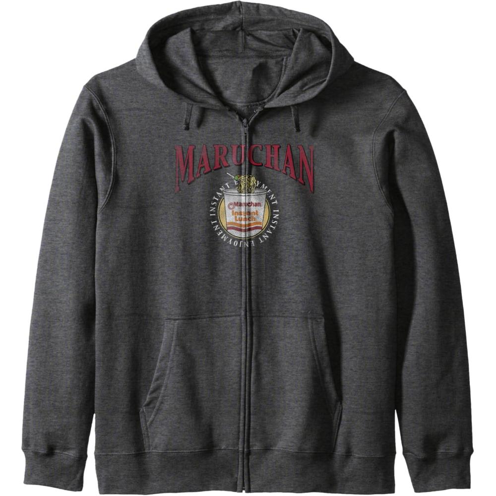 image:imageMaruchan Instant Lunch Instant Enjoyment Logo Zip HoodieDark Heather Grey