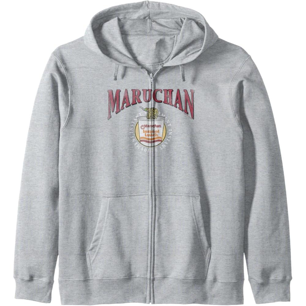 image:imageMaruchan Instant Lunch Instant Enjoyment Logo Zip HoodieHeather Grey