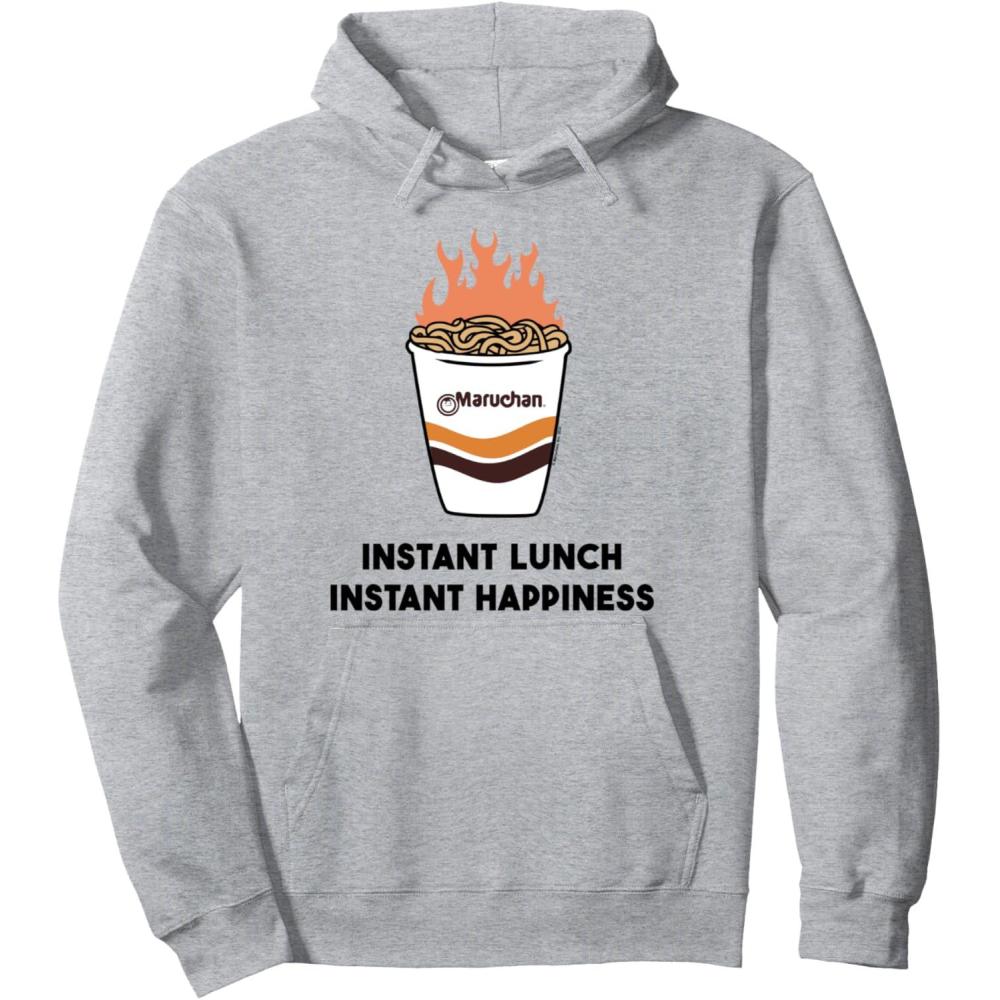 image:imageMaruchan Instant Lunch Instant Happiness Fiery Noodles Pullover HoodieHeather Grey
