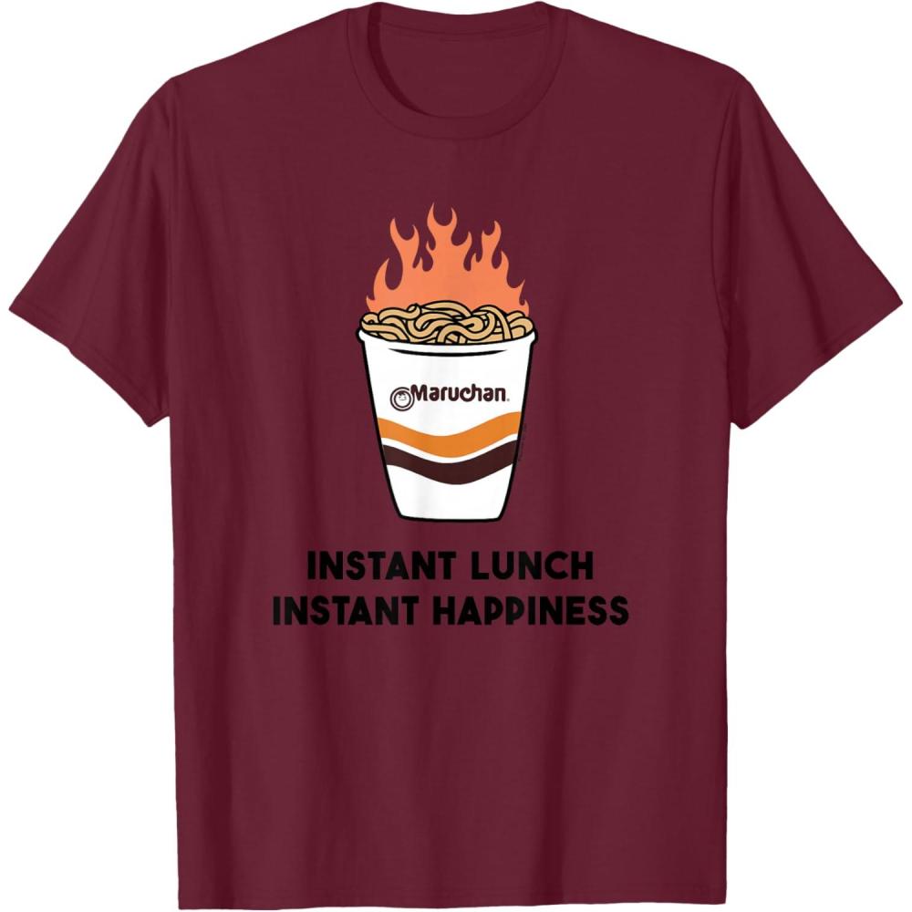 image:imageMaruchan Instant Lunch Instant Happiness Fiery Noodles TShirtBurgundy
