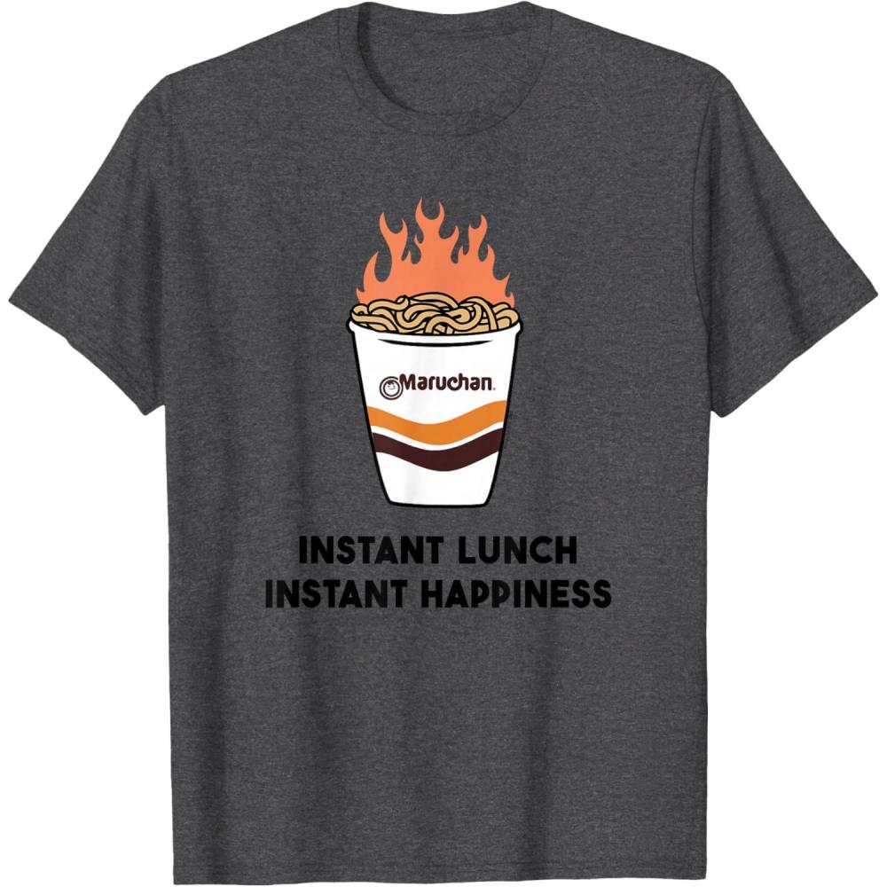 image:imageMaruchan Instant Lunch Instant Happiness Fiery Noodles TShirtDark Heather Grey