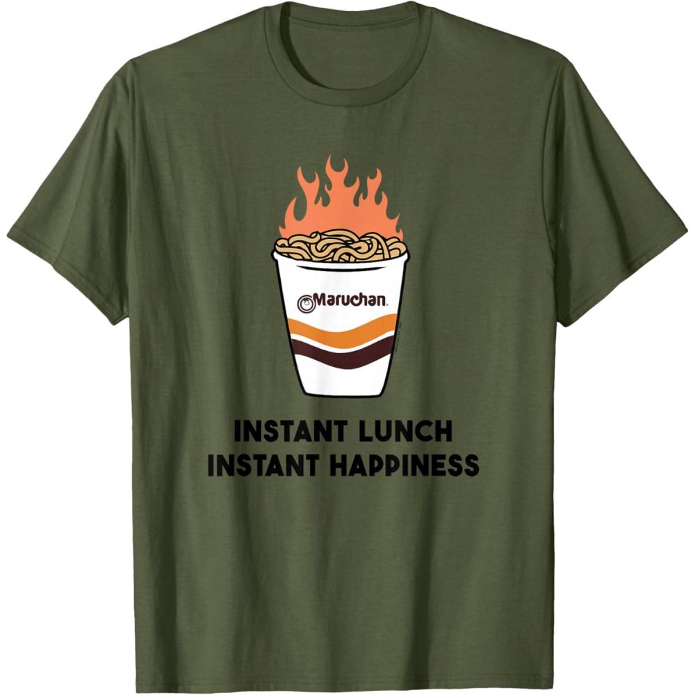 image:imageMaruchan Instant Lunch Instant Happiness Fiery Noodles TShirtOlive Green