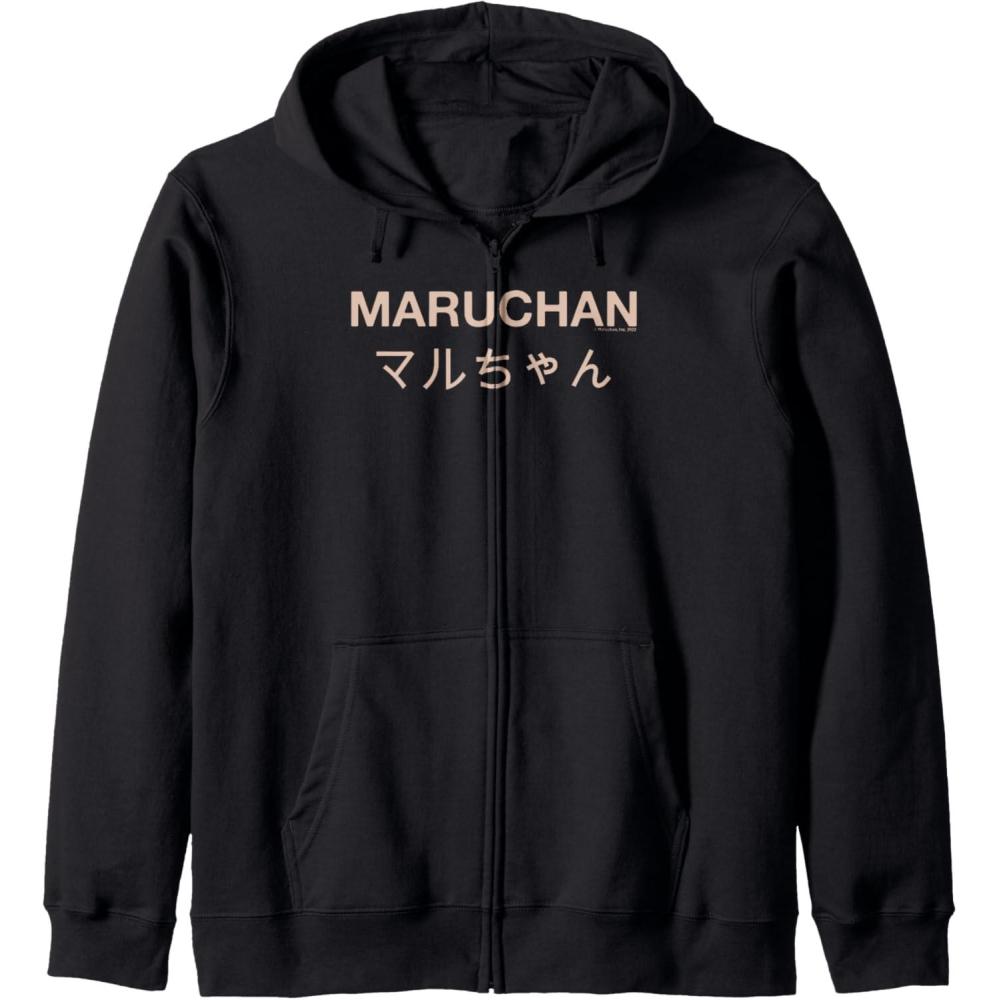image:imageMaruchan Instant Lunch Japanese Font Elegant Text Zip HoodieBlack