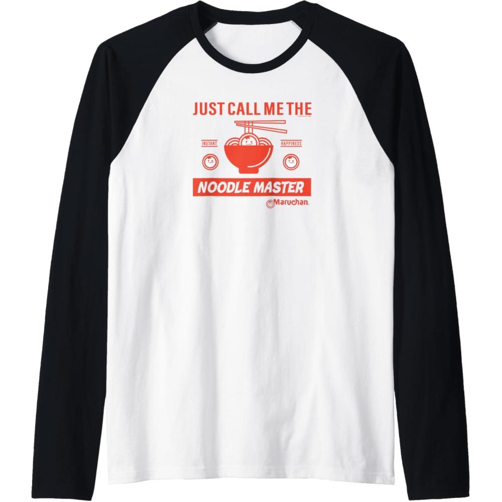 image:imageMaruchan Instant Lunch Just Call Me The Noodle Master Raglan Baseball TeeBlackWhite
