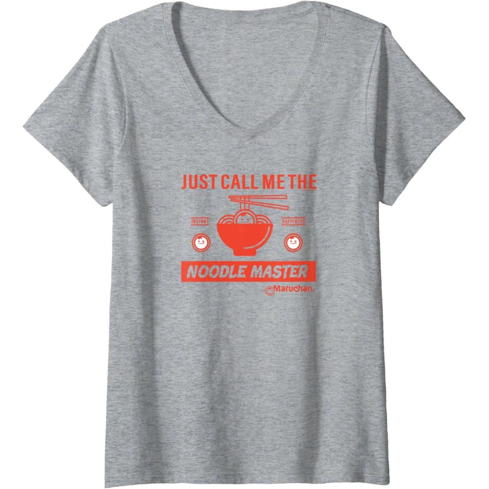 image:imageMaruchan Instant Lunch Just Call Me The Noodle Master VNeck TShirtHeather Grey
