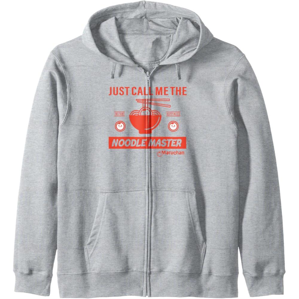 image:imageMaruchan Instant Lunch Just Call Me The Noodle Master Zip HoodieHeather Grey