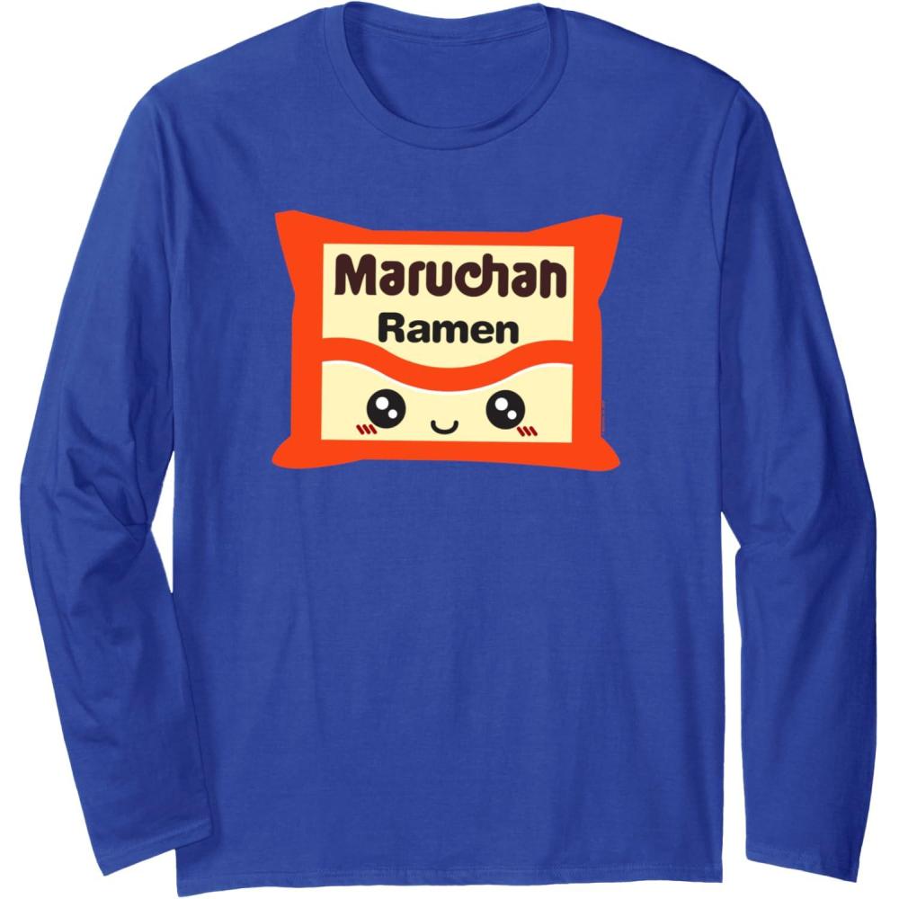 image:imageMaruchan Instant Lunch Kawaii Cute Package Logo Long Sleeve TShirtRoyal Blue