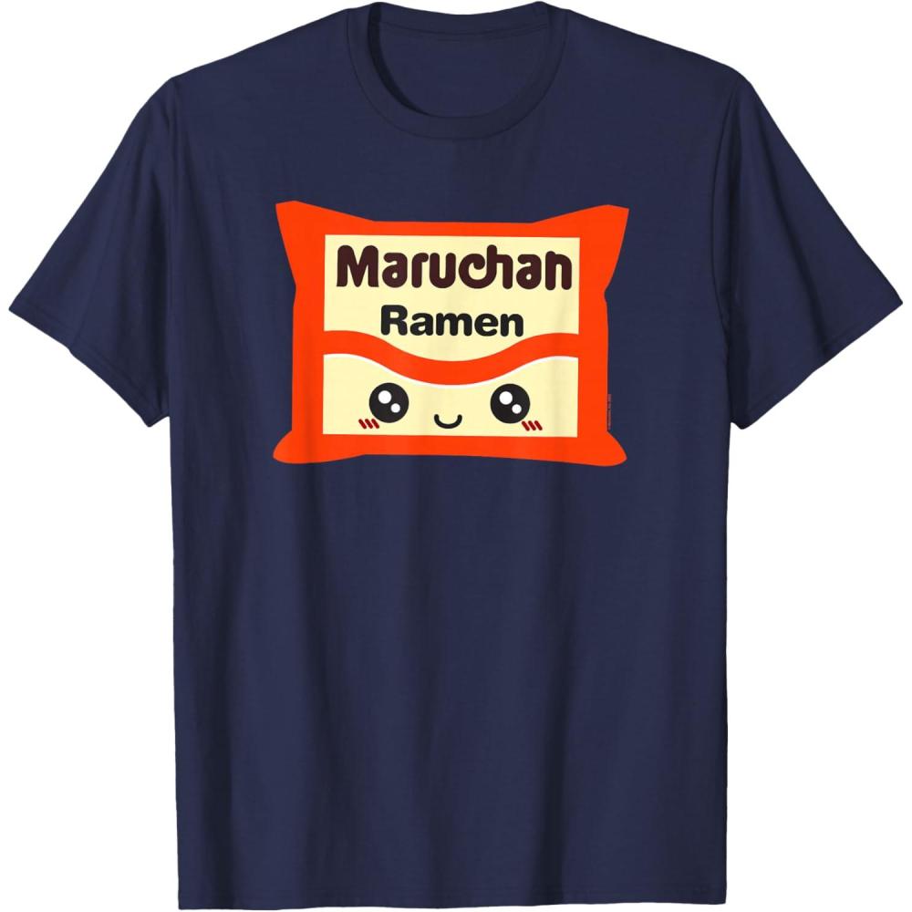 image:imageMaruchan Instant Lunch Kawaii Cute Package Logo TShirtNavy Blue