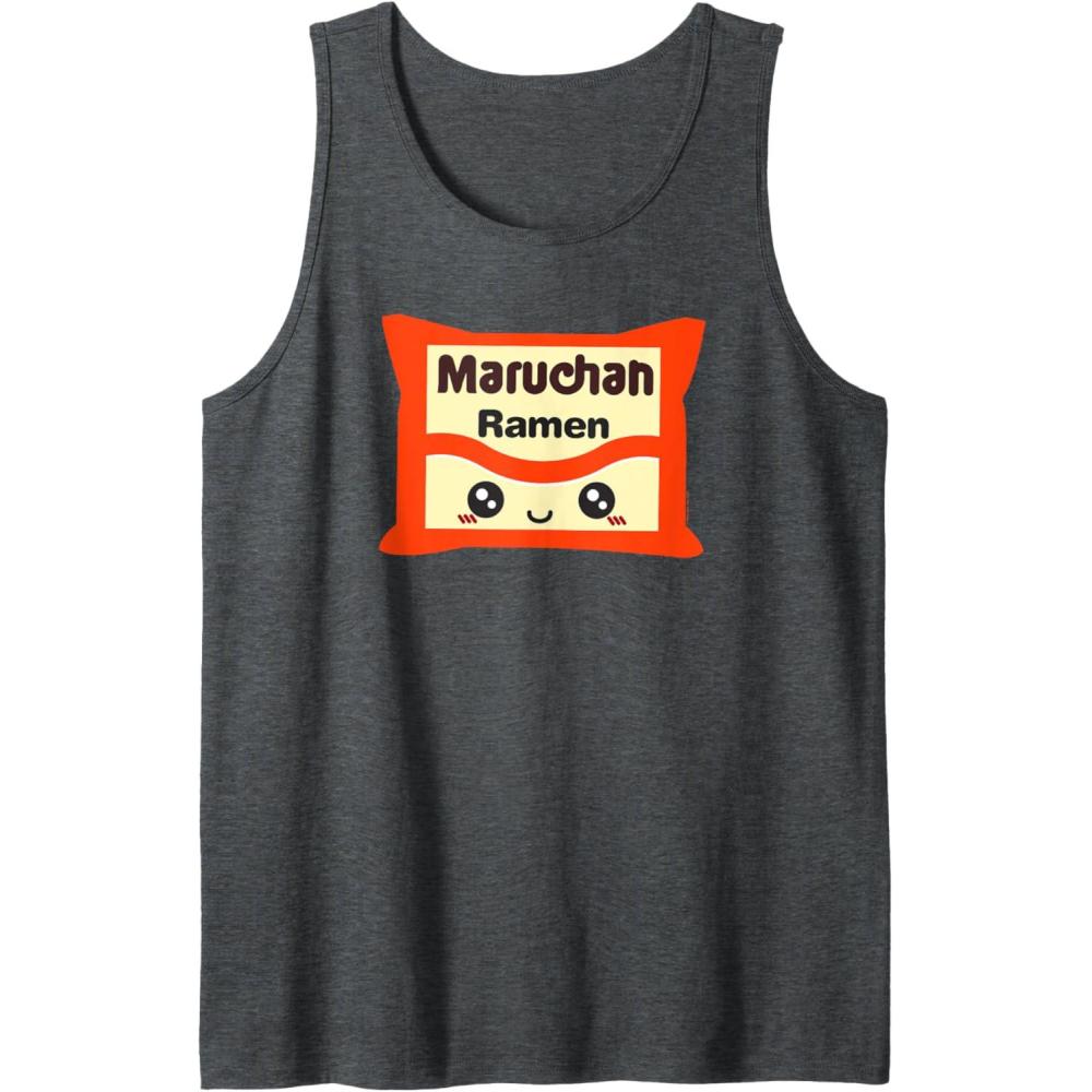 image:imageMaruchan Instant Lunch Kawaii Cute Package Logo Tank TopDark Heather Grey