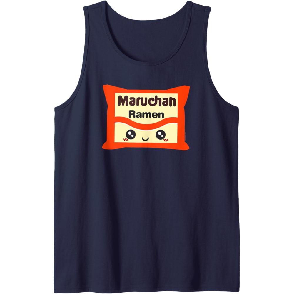 image:imageMaruchan Instant Lunch Kawaii Cute Package Logo Tank TopNavy Blue