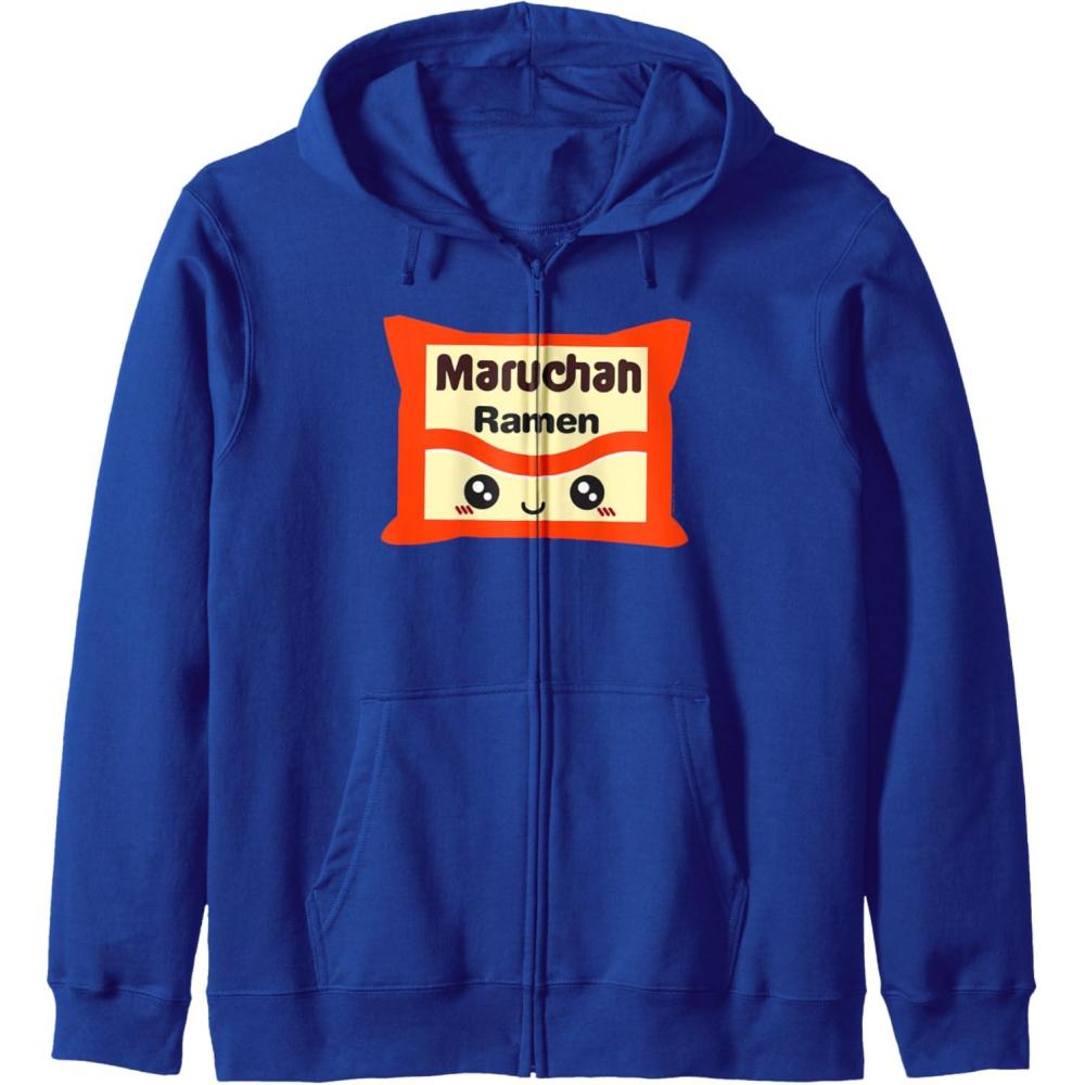 image:imageMaruchan Instant Lunch Kawaii Cute Package Logo Zip HoodieRoyal Blue