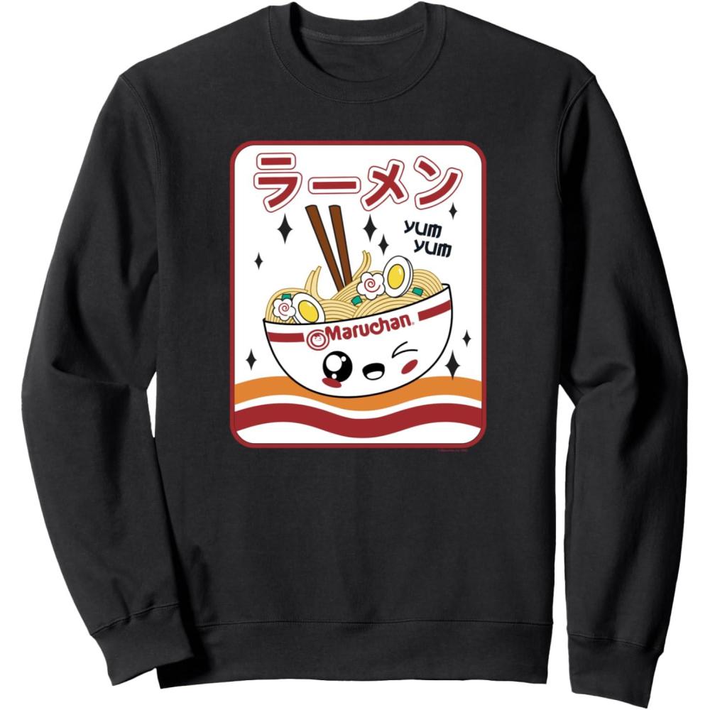 image:imageMaruchan Instant Lunch Kawaii Katakana Ramen Bowl Portrait SweatshirtBlack