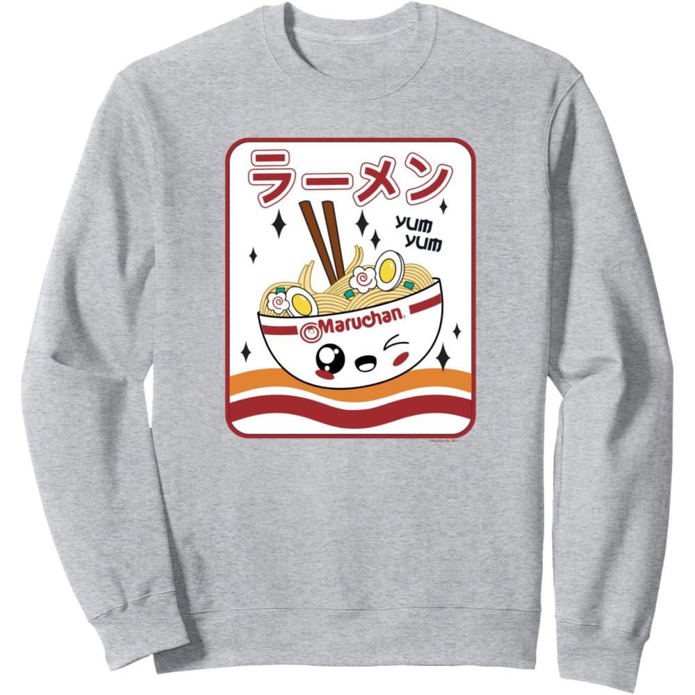 image:imageMaruchan Instant Lunch Kawaii Katakana Ramen Bowl Portrait SweatshirtHeather Grey