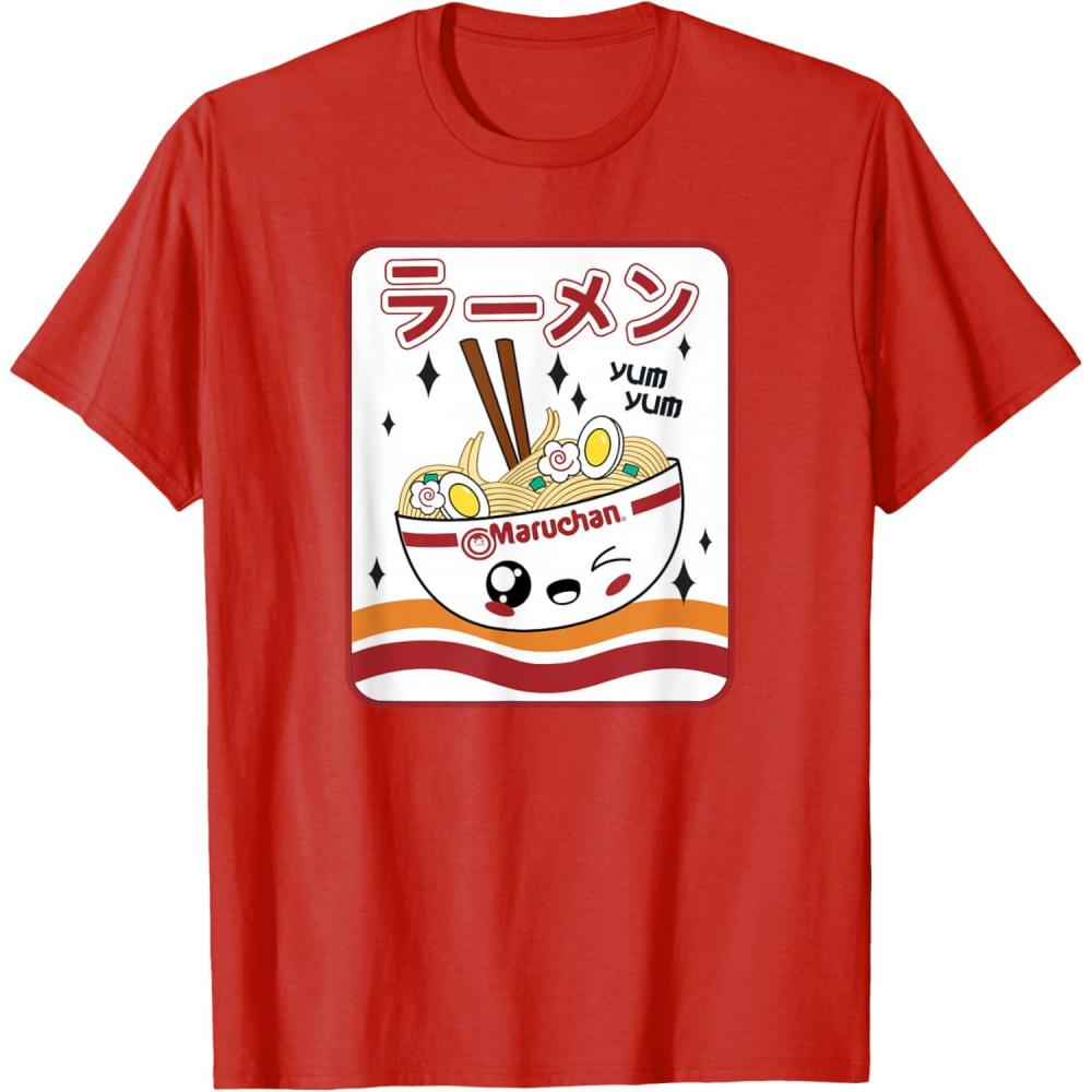 image:imageMaruchan Instant Lunch Kawaii Katakana Ramen Bowl Portrait TShirtRed