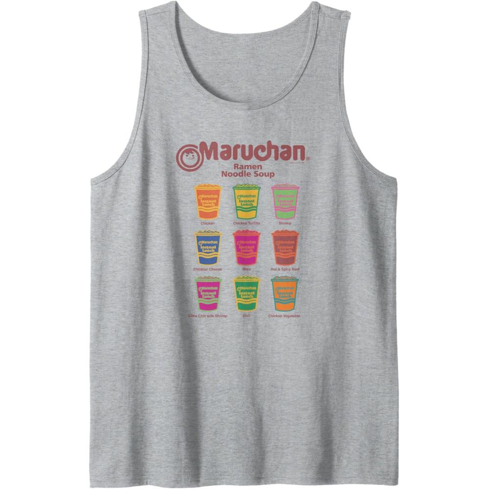 image:imageMaruchan Instant Lunch Noodle Cup Flavors Colour Pop Tank TopHeather Grey