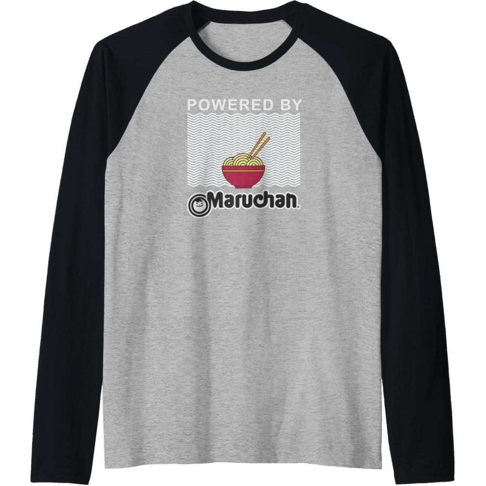 image:imageMaruchan Instant Lunch Noodle Powered By Maruchan Raglan Baseball TeeBlackAthletic Heather