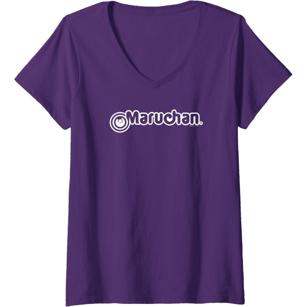 image:imageMaruchan Instant Lunch Official Classic Logo VNeck TShirtPurple